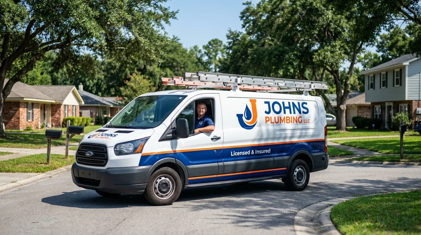 Johns Plumbing LLC service van in Kettle Falls, WA