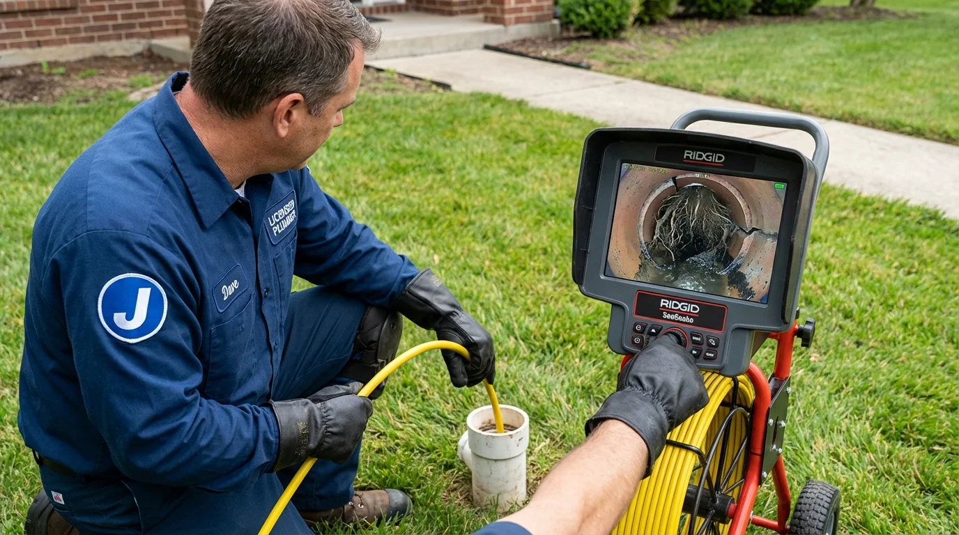 Sewer camera inspection being performed by Johns Plumbing LLC in Kettle Falls